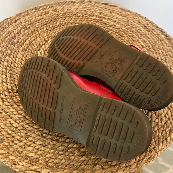 Dr Martens Indica Red Mary Jane Shoes 7 - Picture 9 of 11